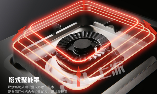 上派变形金刚F16,叠火环喷满足厨房大火力需求!