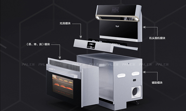 集成灶高度模块化，只有十大品牌上派做得到!