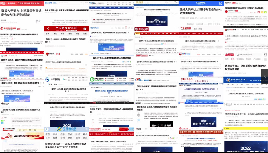全媒体平台战略合作伙伴助力上派夏季财富选商会！引爆媒体热议！！！