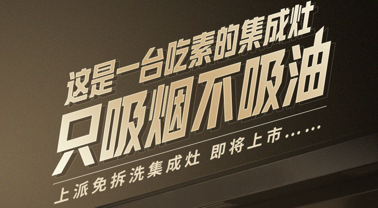 这是一台吃素的集成灶，只吸烟不吸油